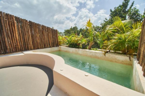 Stunning & Peaceful Double-Floor Apartment Aldea Zama Private Plunge Pool, Rooftop, Balcony